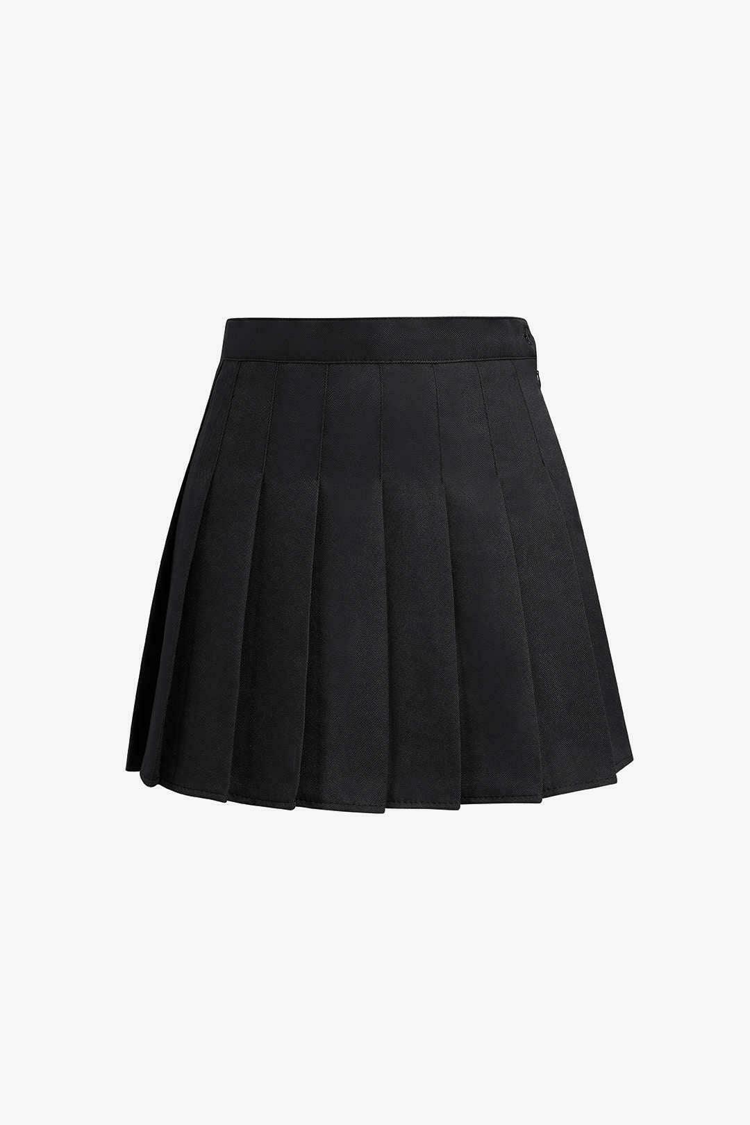 Y2K Aesthetic Vintage Pleated Mini Skirt - Coquette Style with Grunge Vibes Y2K Aesthetic Vintage Pleated Mini Skirt - Coquette Style with Grunge Vibes