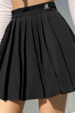 Y2K Aesthetic Vintage Pleated Mini Skirt - Coquette Style with Grunge Vibes