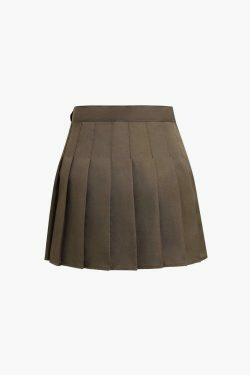 Y2K Aesthetic Vintage Pleated Mini Skirt - Coquette Style with Grunge Vibes