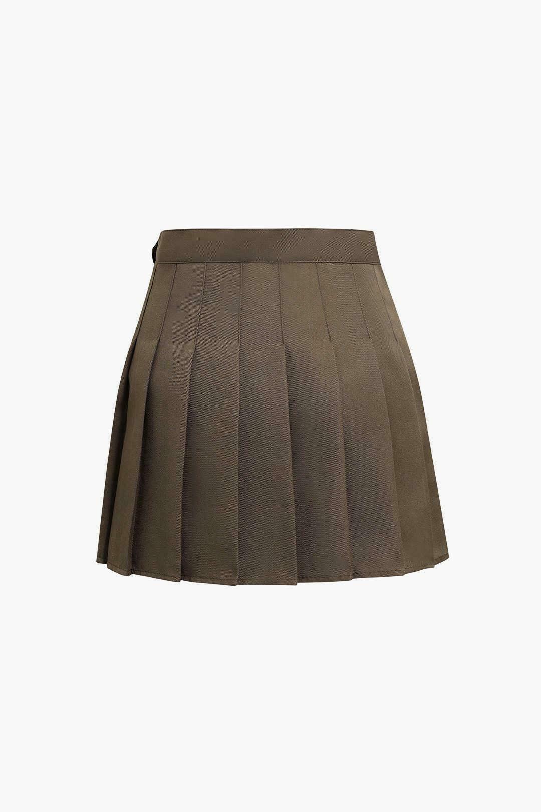 Y2K Aesthetic Vintage Pleated Mini Skirt - Coquette Style with Grunge Vibes Y2K Aesthetic Vintage Pleated Mini Skirt - Coquette Style with Grunge Vibes