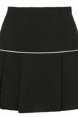 Y2K Aesthetic Vintage Pleated Mini Skirt - Coquette Style with Grunge Vibes