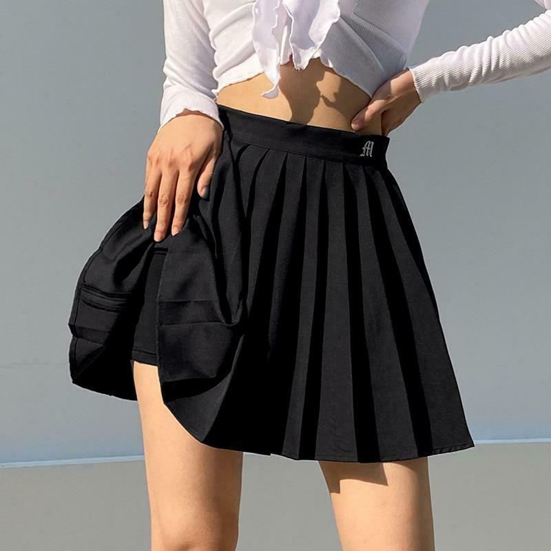 Y2K Aesthetic Vintage Pleated Mini Skirt - Coquette Style with Grunge Vibes Y2K Aesthetic Vintage Pleated Mini Skirt - Coquette Style with Grunge Vibes