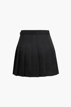 Y2K Aesthetic Vintage Pleated Mini Skirt - Coquette Style with Grunge Vibes