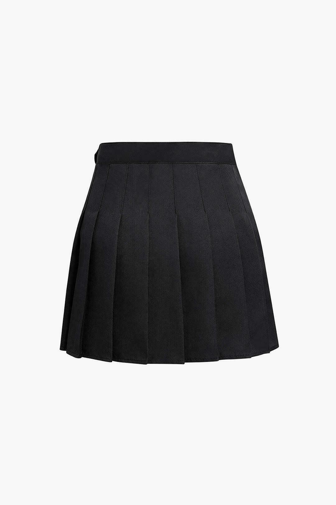 Y2K Aesthetic Vintage Pleated Mini Skirt - Coquette Style with Grunge Vibes Y2K Aesthetic Vintage Pleated Mini Skirt - Coquette Style with Grunge Vibes