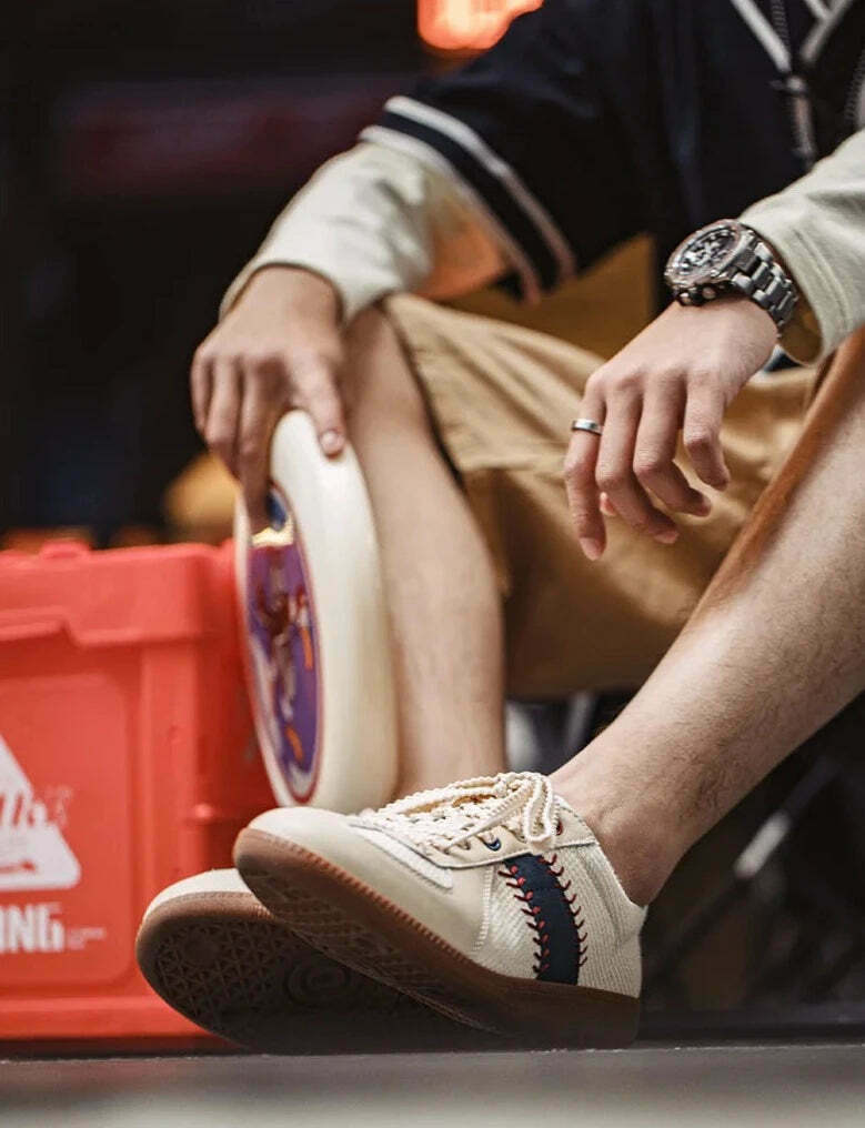 Y2K Aesthetic Vintage Style Baseball Sneakers - Retro Coquette Fashion Statement