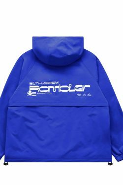 Y2K Aesthetic Water-Repellent Hooded Jacket with Zip-Up - Niche Women's Fashion