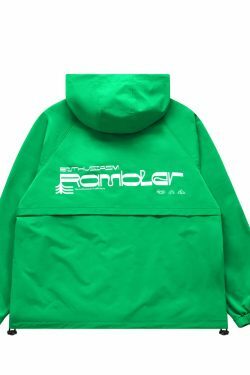 Y2K Aesthetic Water-Repellent Hooded Jacket with Zip-Up - Niche Women's Fashion