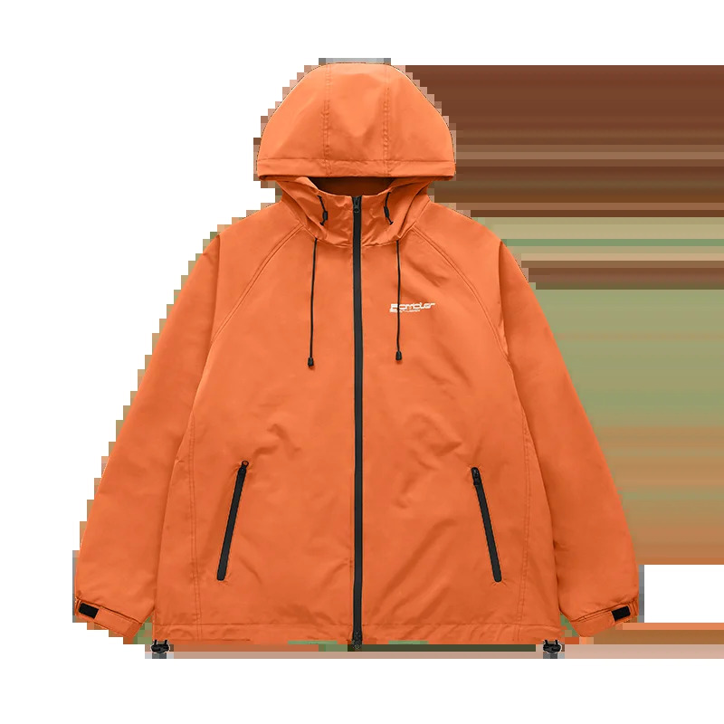 Y2K Aesthetic Water-Repellent Hooded Jacket with Zip-Up - Niche Women's Fashion