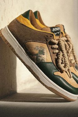 Y2K Aesthetic Wave Sneakers: Coquette Grunge Style with Pastel Goth Vibes, Old Money Elegance