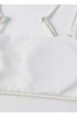 Y2K Aesthetic White High Cut Cami Bikini Set - Coquette Style for Niche Women Fashion