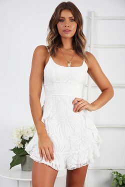 Y2K Aesthetic White Suspender Dress with Ruffled Sleeves - Coquette Fashion for Women