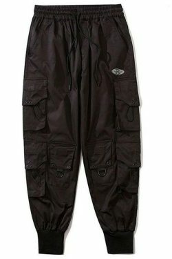Y2K Aesthetic Worldwide Cargo Joggers - Grunge, Coquette, Pastel Goth, Preppy, Cottagecore & More