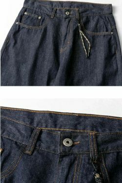 Y2K Balloon Fit Dark Rinse Jeans: Coquette Aesthetic Grunge Style Cargo Skirt Fashion