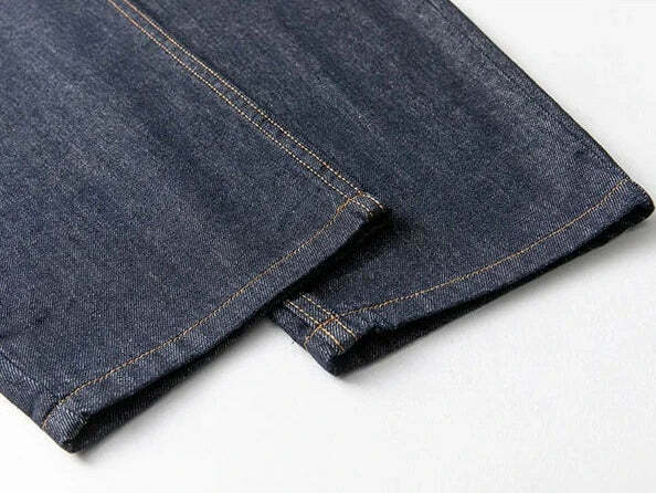 Y2K Balloon Fit Dark Rinse Jeans: Coquette Aesthetic Grunge Style Cargo Skirt Fashion