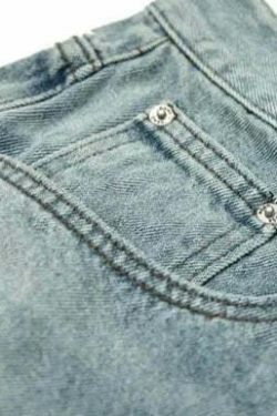 Y2K Balloon Fit Distressed Denim Jeans - Coquette Aesthetic Grunge & Pastel Goth Style