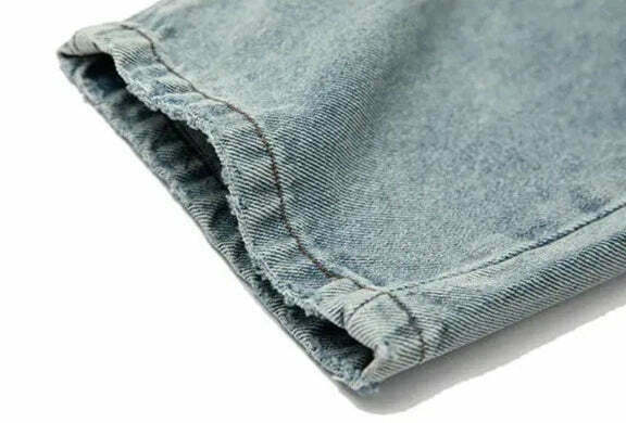 Y2K Balloon Fit Distressed Denim Jeans - Coquette Aesthetic Grunge & Pastel Goth Style