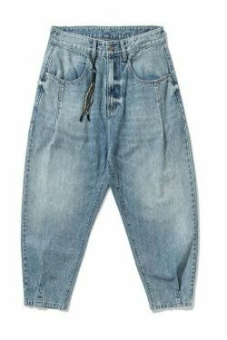 Y2K Balloon Fit Tapered Jeans: Coquette Aesthetic Grunge Style Cargo Skirt Fashion