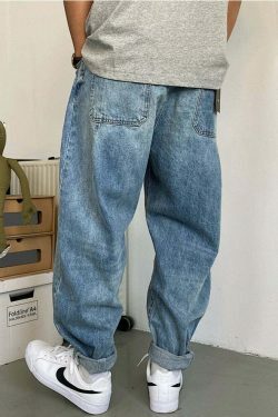 Y2K Balloon Fit Tapered Jeans: Coquette Aesthetic Grunge Style Cargo Skirt Fashion