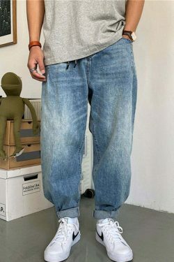 Y2K Balloon Fit Tapered Jeans: Coquette Aesthetic Grunge Style Cargo Skirt Fashion