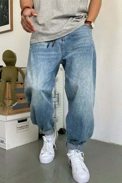 Y2K Balloon Fit Tapered Jeans: Coquette Aesthetic Grunge Style Cargo Skirt Fashion