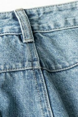 Y2K Balloon Fit Tapered Jeans: Coquette Aesthetic Grunge Style Cargo Skirt Fashion