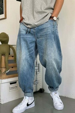 Y2K Balloon Fit Tapered Jeans: Coquette Aesthetic Grunge Style Cargo Skirt Fashion