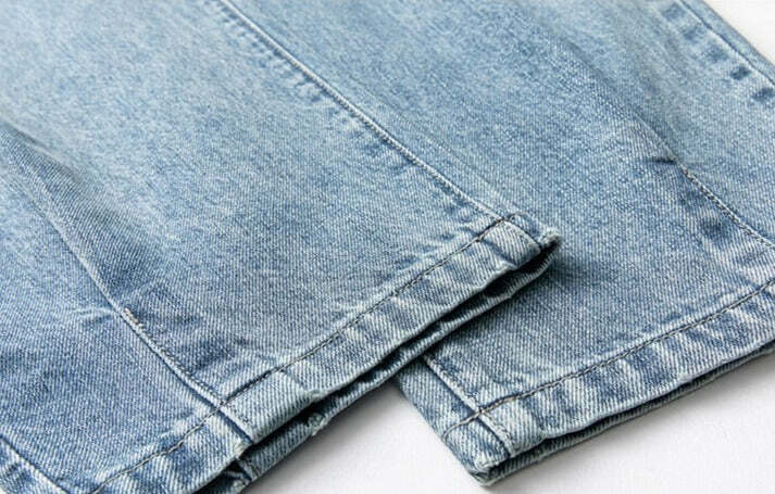 Y2K Balloon Fit Tapered Jeans: Coquette Aesthetic Grunge Style Cargo Skirt Fashion