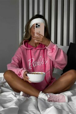 Y2K Barbie Sweatshirt - Retro Distressed Coquette Aesthetic Grunge Style Top