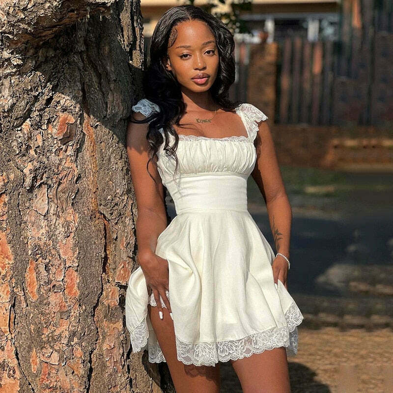 Y2K Beach Party Dress: Coquette Aesthetic with Grunge Style, Pastel Goth Vibes, and Vintage Flair Y2K Beach Party Dress: Coquette Aesthetic with Grunge Style, Pastel Goth Vibes, and Vintage Flair