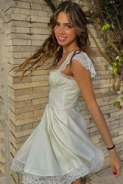 Y2K Beach Party Dress: Coquette Aesthetic with Grunge Style, Pastel Goth Vibes, and Vintage Flair