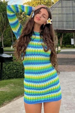 Y2K Beach Please Bodycon Dress: Coquette Aesthetic - Grunge Style, Pastel