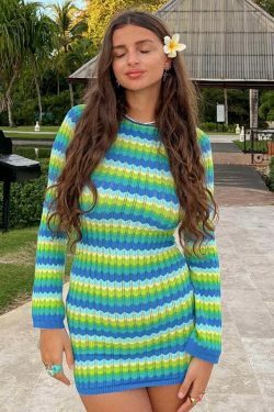 Y2K Beach Please Bodycon Dress: Coquette Aesthetic - Grunge Style, Pastel