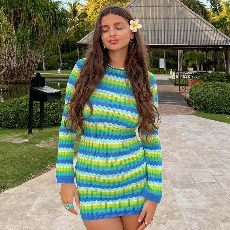 Y2K Beach Please Bodycon Dress: Coquette Aesthetic - Grunge Style, Pastel Y2K Beach Please Bodycon Dress: Coquette Aesthetic - Grunge Style, Pastel