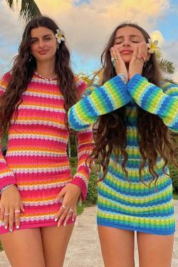 Y2K Beach Please Bodycon Dress: Coquette Aesthetic - Grunge Style, Pastel