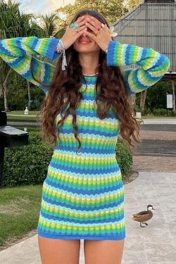 Y2K Beach Please Bodycon Dress: Coquette Aesthetic - Grunge Style, Pastel