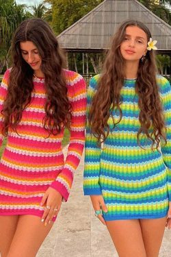 Y2K Beach Please Bodycon Dress: Coquette Aesthetic - Grunge Style, Pastel