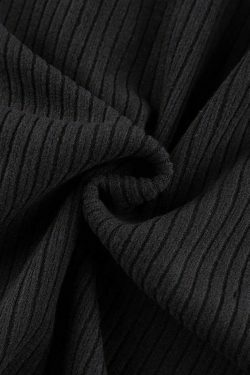 Y2K Black Tie-Up Dress: Coquette Aesthetic - Grunge, Pastel Goth, Cottagecore, Vintage Sweater