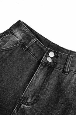 Y2K Bleached Pocket Cargo Jeans - Coquette Aesthetic Grunge Style for Women - Vintage 90s Fashion