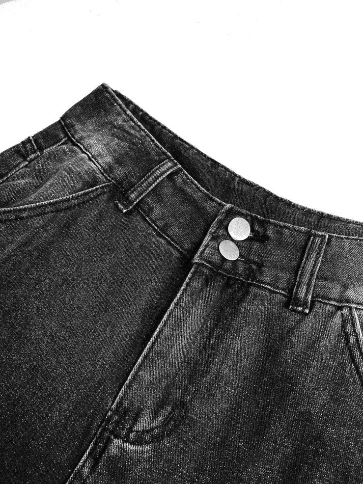 Y2K Bleached Pocket Cargo Jeans - Coquette Aesthetic Grunge Style for Women - Vintage 90s Fashion