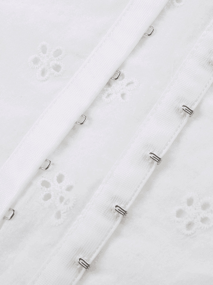 Y2K Broderie Lace Bandeau Top with a Coquette Aesthetic Y2K Broderie Lace Bandeau Top with a Coquette Aesthetic