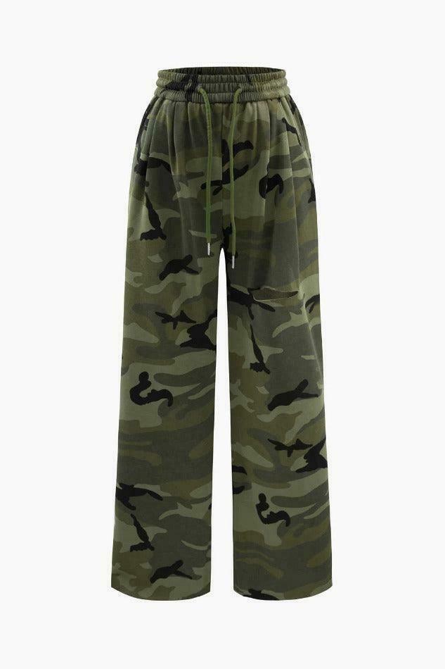 Y2K Camo Drawstring Ripped Cargo Skirt for Women - Coquette Aesthetic Grunge Style Fashion Y2K Camo Drawstring Ripped Cargo Skirt for Women - Coquette Aesthetic Grunge Style Fashion
