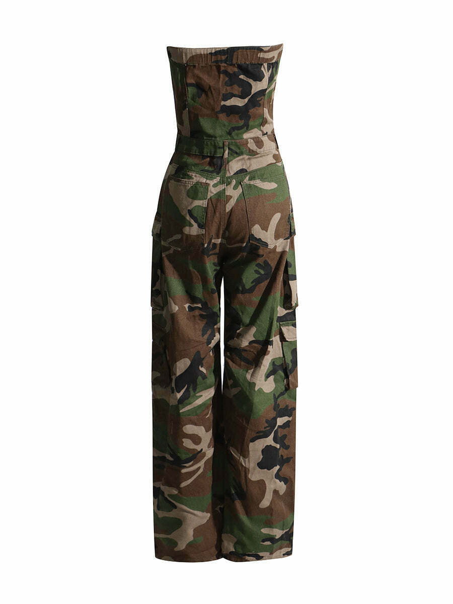 Y2K Camo Jumpsuit: Coquette Aesthetic Cargo Skirt Outfit Y2K Camo Jumpsuit: Coquette Aesthetic Cargo Skirt Outfit