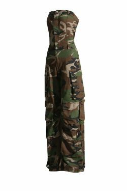 Y2K Camo Jumpsuit: Coquette Aesthetic Cargo Skirt Outfit