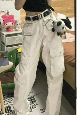 Y2K Cargo Jeans with Patch Pockets: Coquette Aesthetic - Grunge Style, Pastel Goth, Cute Tops & More