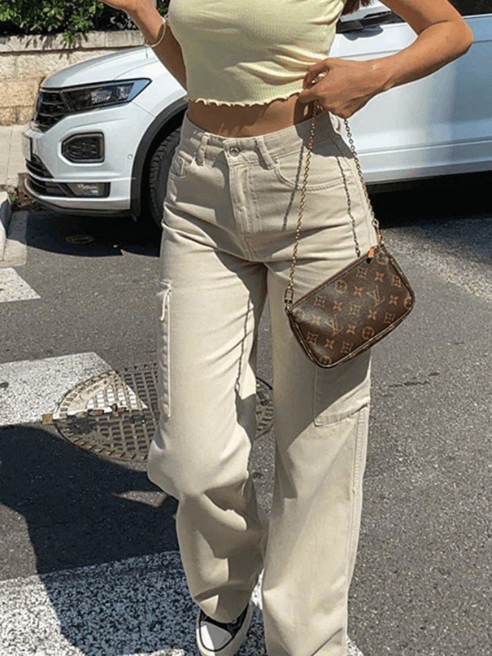 Y2K Cargo Pants: Coquette Aesthetic Grunge Style with a Vintage Vibe Y2K Cargo Pants: Coquette Aesthetic Grunge Style with a Vintage Vibe