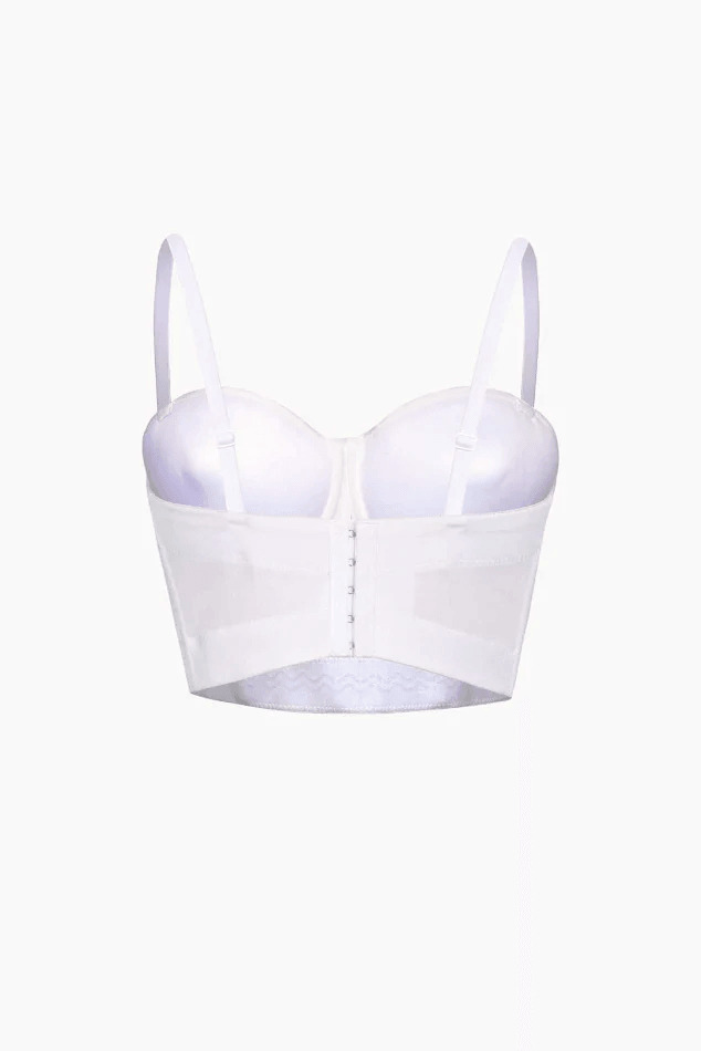 Y2K Chain Detail Bustier Corset Top for Women's Niche Fashion