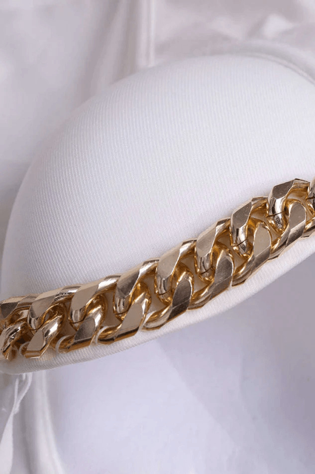 Y2K Chain Detail Bustier Corset Top for Women's Niche Fashion Y2K Chain Detail Bustier Corset Top for Women's Niche Fashion