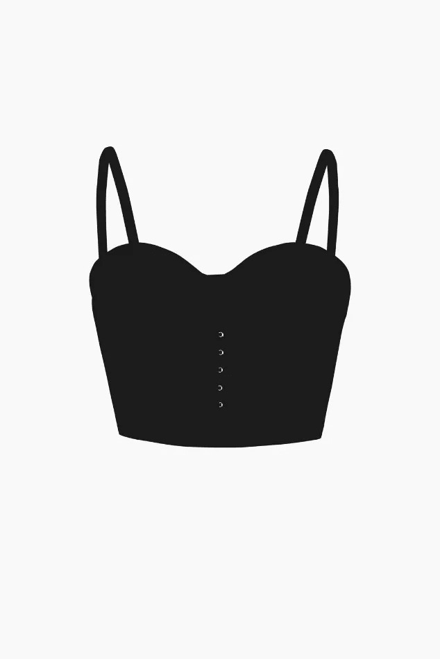 Y2K Chain Detail Bustier Corset Top for Women's Niche Fashion Y2K Chain Detail Bustier Corset Top for Women's Niche Fashion