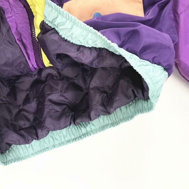 Y2K Color Block Jacket: Coquette Grunge Aesthetic, Pastel Goth, Cute Tops Y2K Color Block Jacket: Coquette Grunge Aesthetic, Pastel Goth, Cute Tops