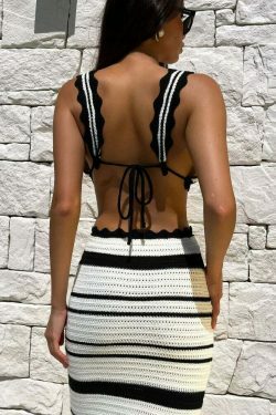 Y2K Coquette Aesthetic Beach Skirt Set - Grunge Style Outfit with Pastel Goth Vibes